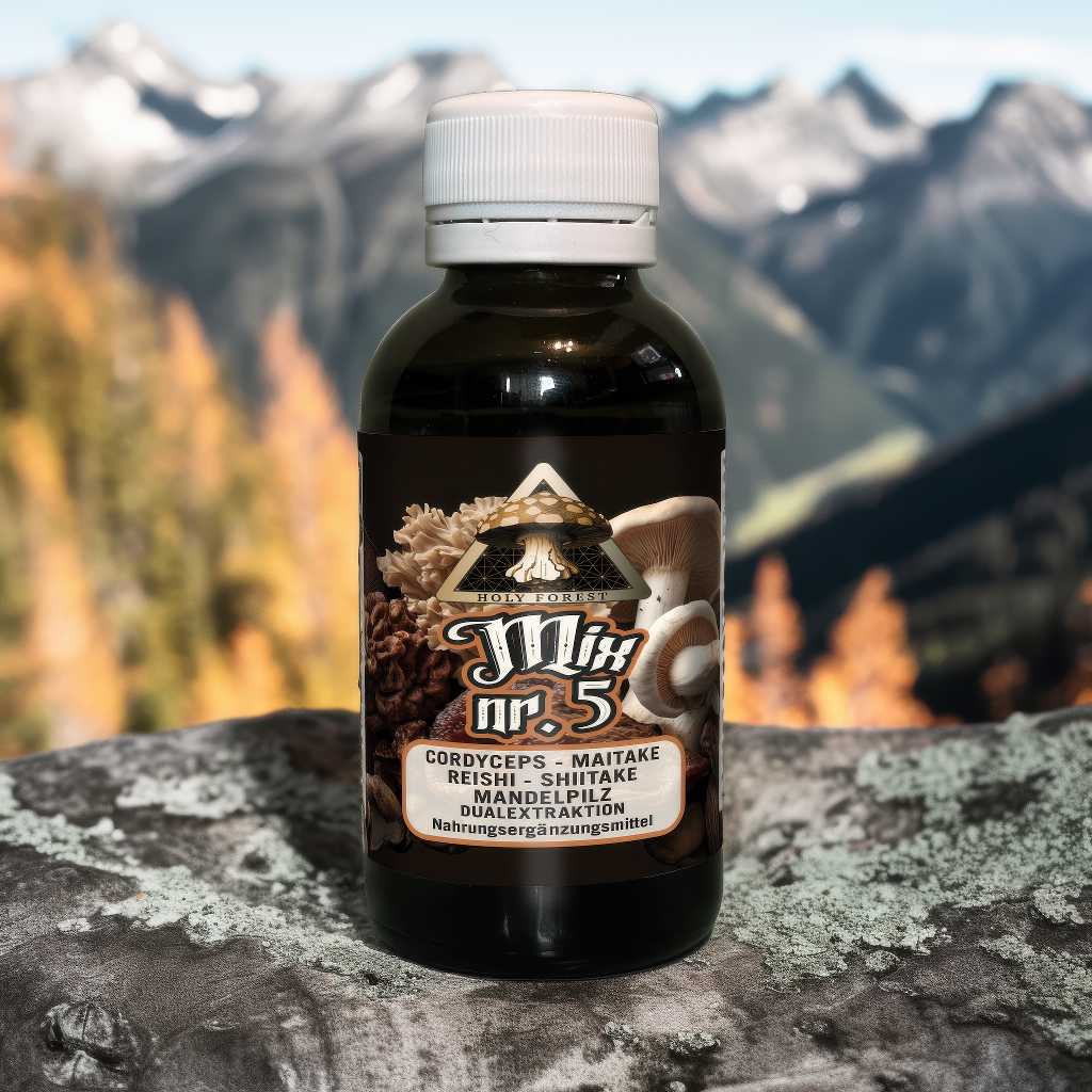 Mix Nr. 5 – Bio Cordyceps, Mandelpilz, Maitake, Shiitake & Reishi