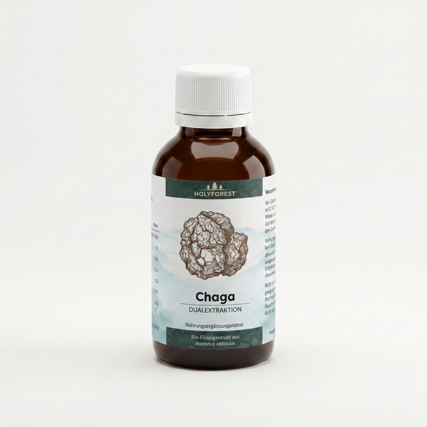 Bio Chaga Flüssigextrakt Dualextraktion – Holyforest