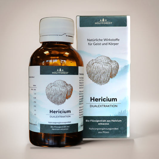 Bio Hericium – Flasche und Faltschachtel
