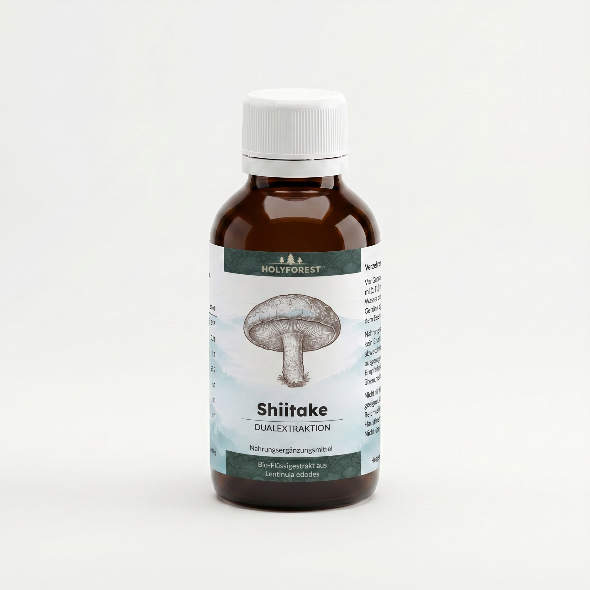 Bio Shiitake Flüssigextrakt Dualextraktion – Holyforest