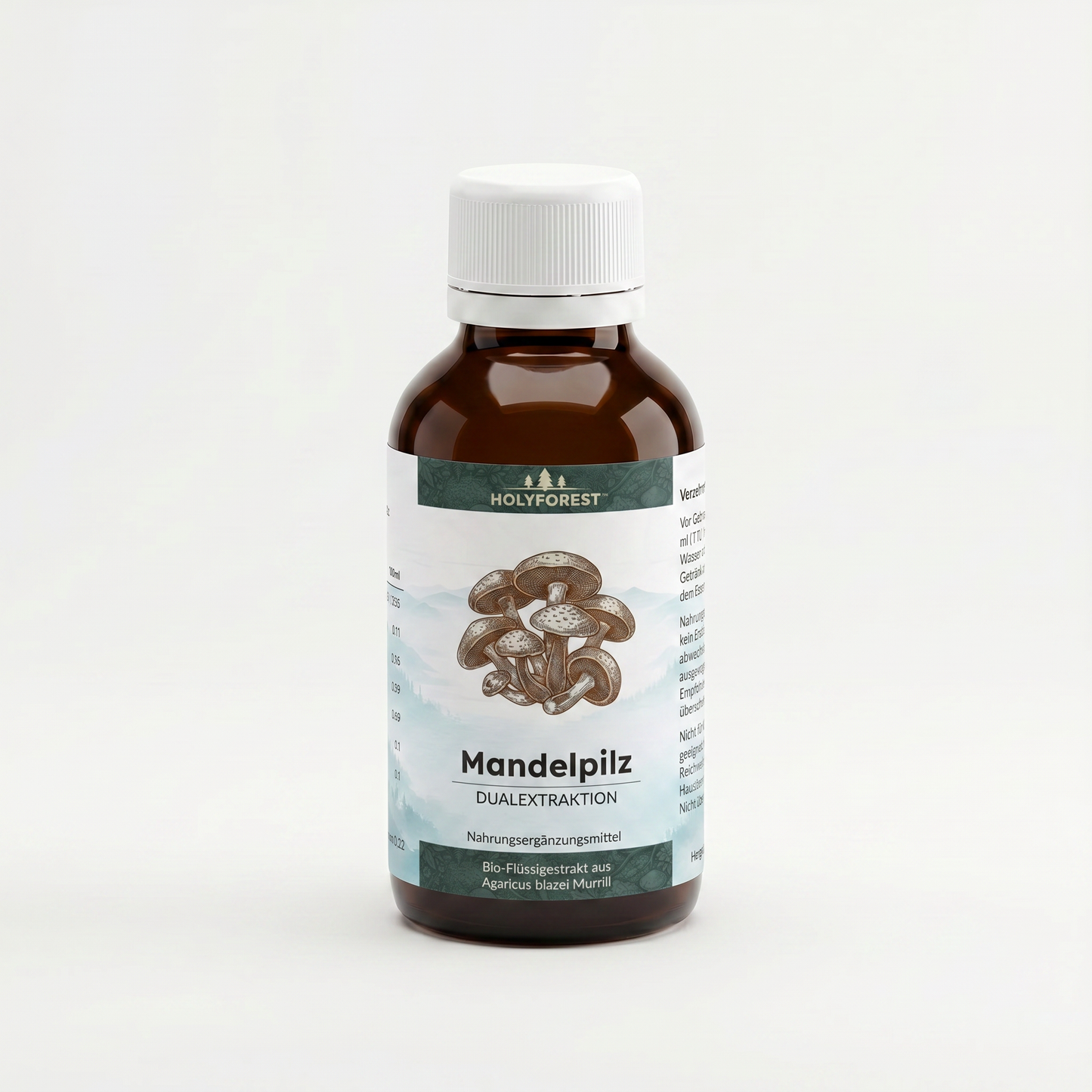 Bio Mandelpilz Flüssigextrakt Dualextraktion – Holyforest