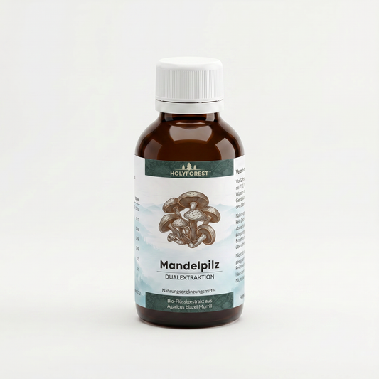 Bio Mandelpilz Flüssigextrakt Dualextraktion – Holyforest