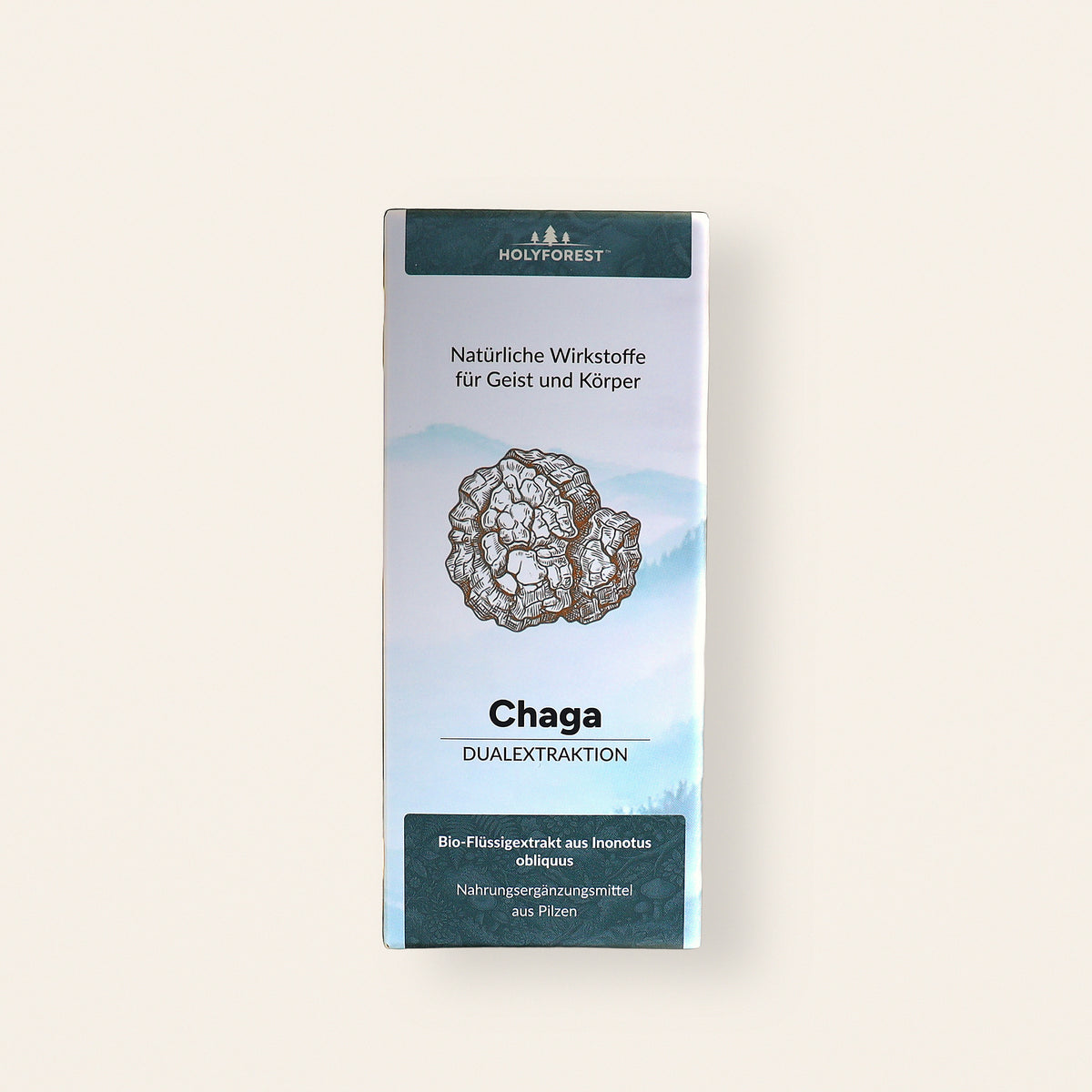 Bio Chaga – Faltschachtel, Vorderseite
