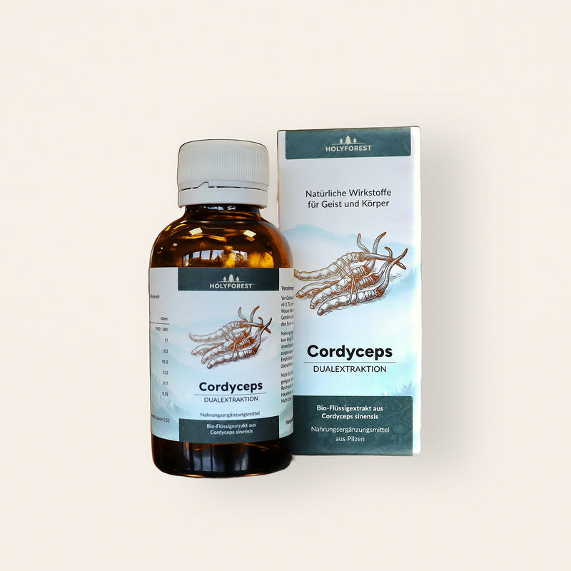 Bio Cordyceps – Flasche und Faltschachtel