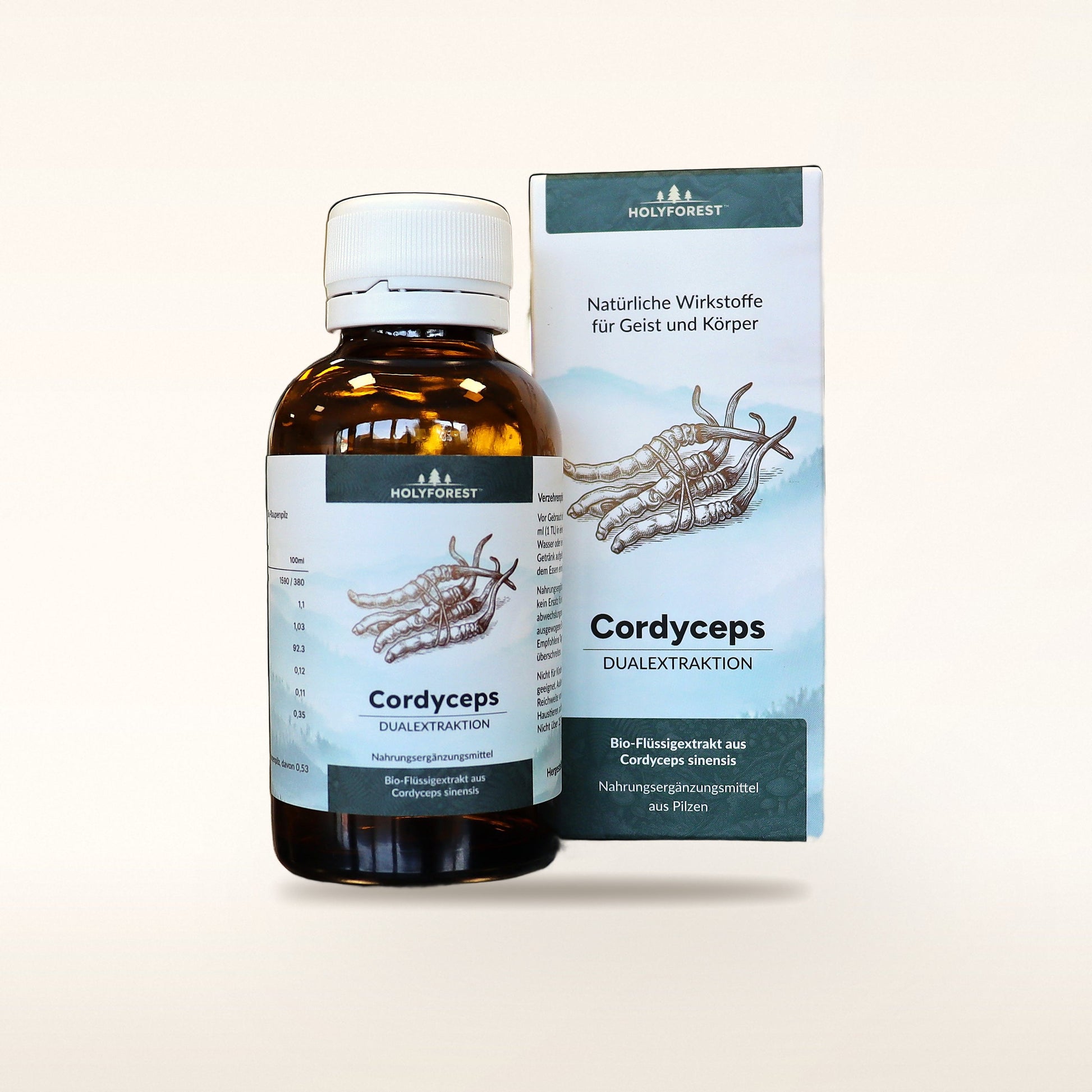 Bio Cordyceps – Flasche und Faltschachtel