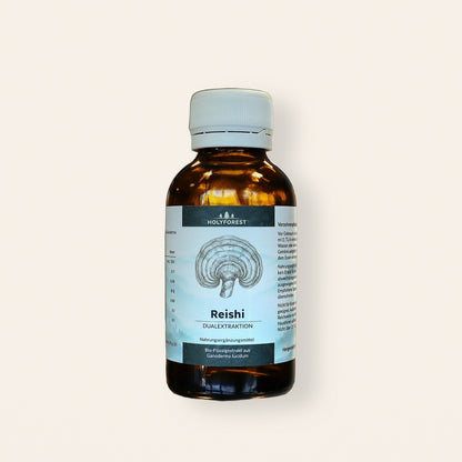 Bio Reishi – Glasflasche mit Etikett