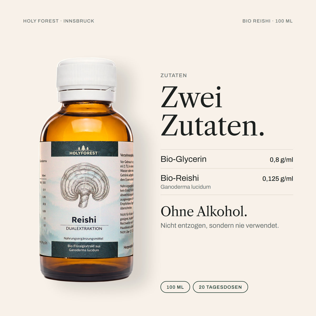 Bio Reishi – Zutaten laut Etikett