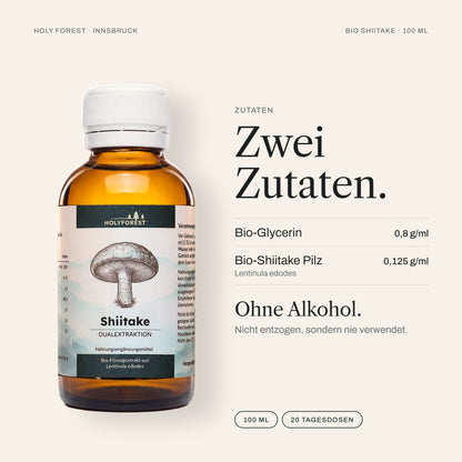 Bio Shiitake – Zutaten laut Etikett