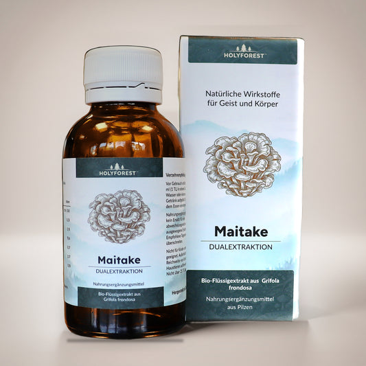 Bio Maitake – Flasche und Faltschachtel