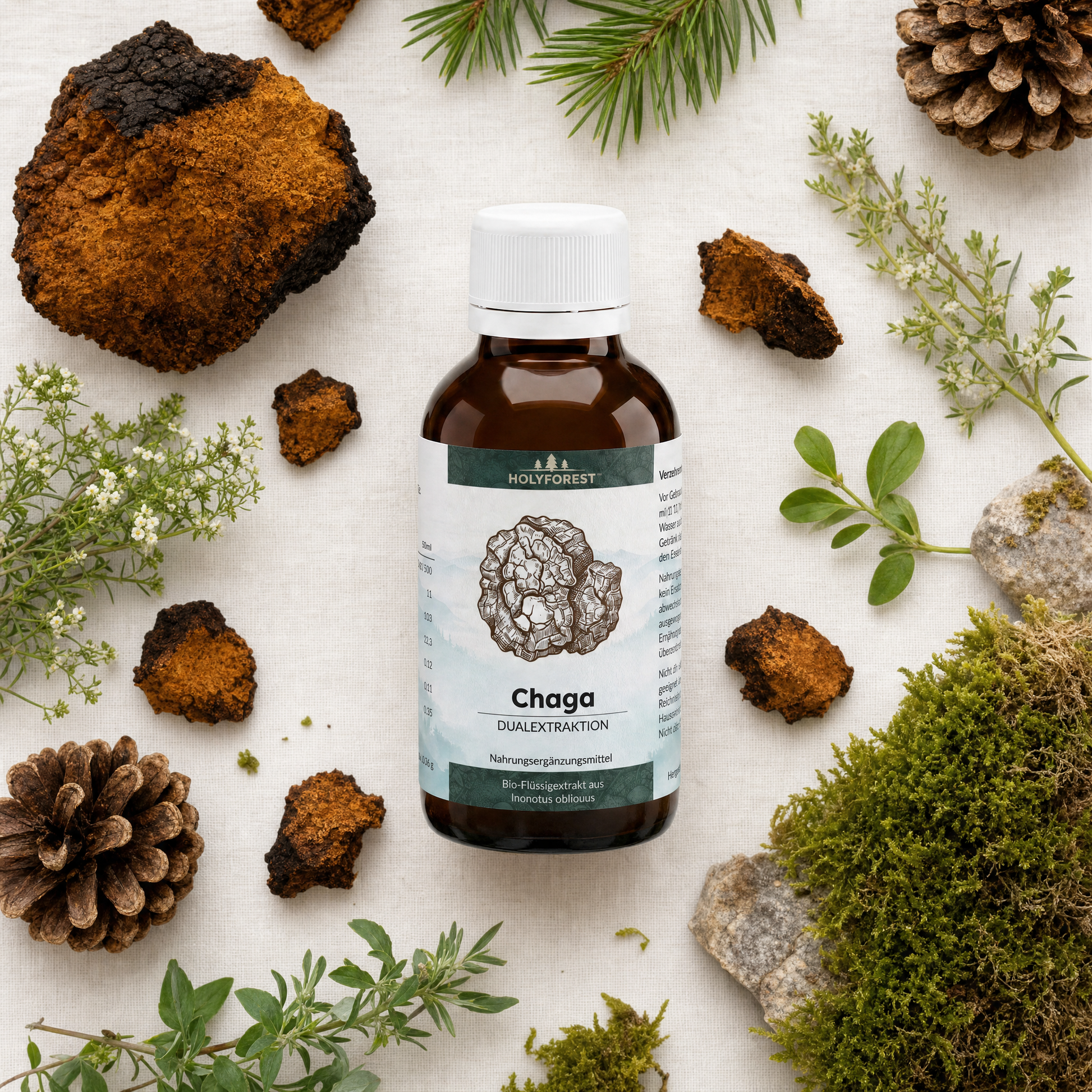Chaga Flat Lay