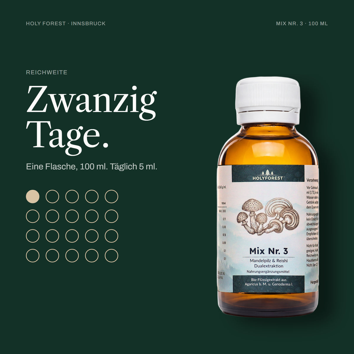 Mix Nr. 3 – eine Flasche reicht für 20 Tage
